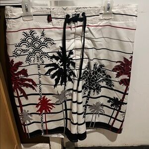 Tony Hawk Red and White Graphic Shorts